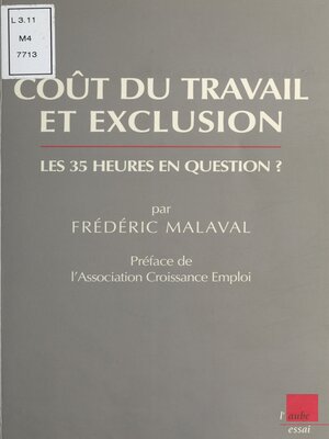 cover image of Coût du travail et exclusion